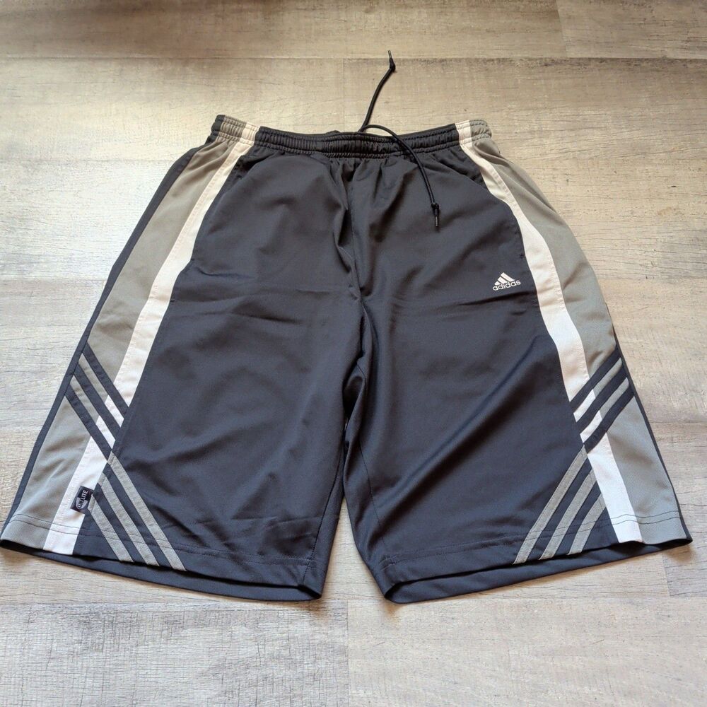 Vintage Adidas 00s Style Streetwear Athletic Shorts Thick EUC Y2K Grey L